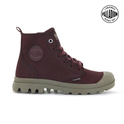 Dámské Boty Palladium Pampa Hi Zip SL Vínové | CZ NZB-78R